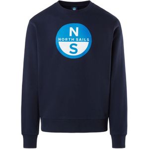 North Sails, Heren, Sweatshirts & Hoodies, Blauw, Maat: S Katoen,