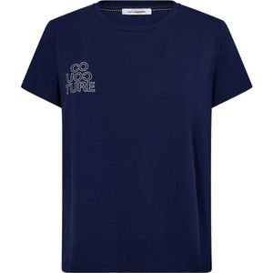 Co'Couture, Dames, Tops, Blauw, Maat: XS Katoen,