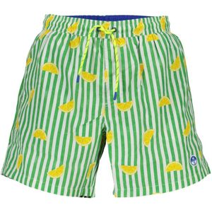 North Sails - Groene Heren Zwemboxers - Middellange Badmode - Contrastdetails