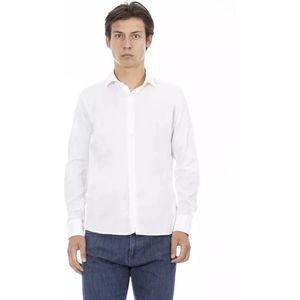 Baldinini, Heren, Overhemden, Wit, Maat: XL Katoen,