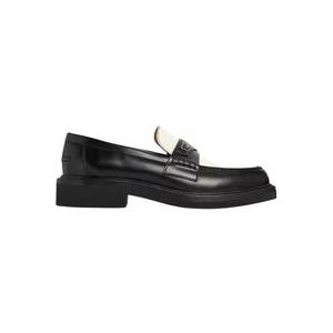 Dior Zwarte Leren Loafer Schoenen Ss22 , Black , Dames , Maat: 35 EU