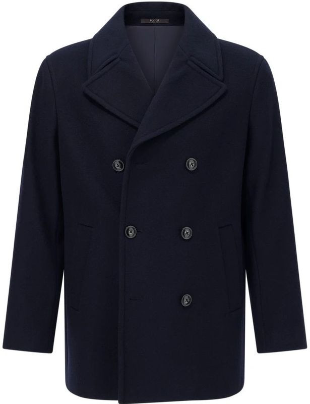 Boggi Milano - Amsterdam Peacoat - Jassen - Blauw - Wol