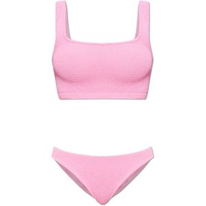 Hunza G, Dames, Badkleding, Roze, Maat: ONE Size Polyamide,