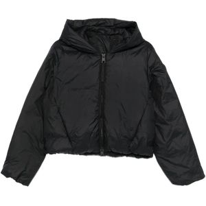 Canada Goose, Dames, Jassen, Zwart, Maat: XS Leer,