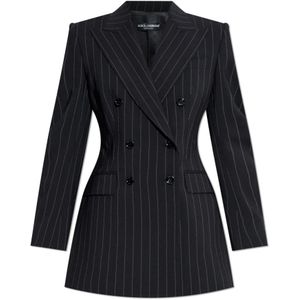 Dolce & Gabbana, Dames, Jassen, Zwart, Maat: XS Wol,