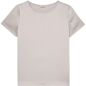 Oltre, Dames, Tops, Beige, Maat: M Katoen,