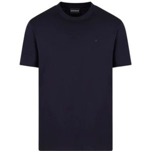 Emporio Armani, Heren, Tops, Blauw, Maat: XL Katoen,