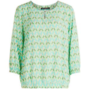 Betty Barclay - Grafische Print - Blouse - Groen - Comfortabele Elastische Band