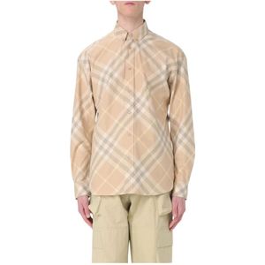 Check Shirt - Beige - Longsleeve - Classic Fit