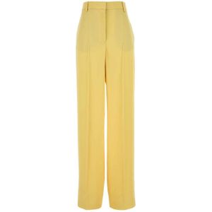 Stella McCartney, Dames, Broeken, Geel, Maat: 2XS Satijn,