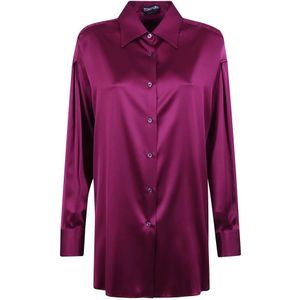 Tom Ford, Dames, Blouses & Shirts, Paars, Maat: S Zijde,