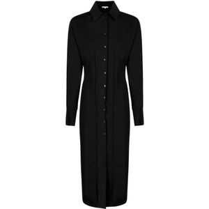 Patrizia Pepe, Dames, Jurken, Zwart, Maat: 2XS Viscose,