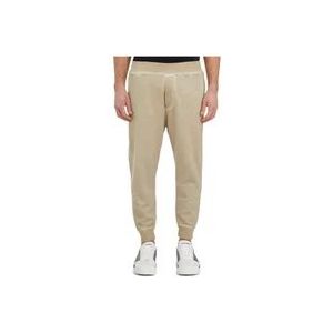 Dsquared2 Logo Jogger Broek , Beige , Heren , Maat: L