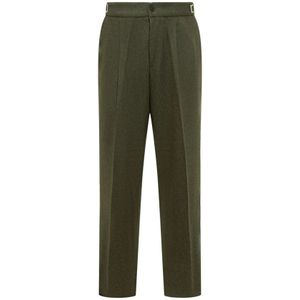 Cellar Door, Heren, Broeken, Groen, Maat: L Wol,