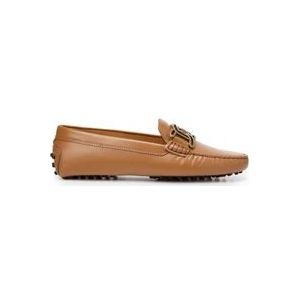 Tod's Elegante platte loafers voor vrouwen , Brown , Dames , Maat: 36 1/2 EU