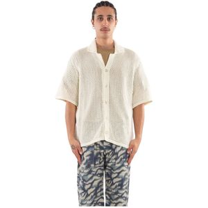 Garment Workshop, Heren, Overhemden, Beige, Maat: S Katoen,