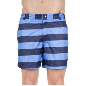 Aspesi, Heren, Badkleding, Blauw, Maat: S Poliester,