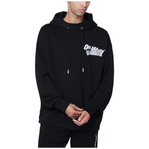 Off White, Heren, Sweatshirts & Hoodies, Zwart, Maat: L Katoen,