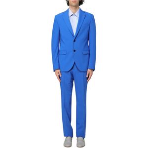 Manuel Ritz, Heren, Pakken, Blauw, Maat: M Tweed,