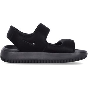 Nike Zwarte Rubberen Sandaal met Gevormd Ontwerp , Black , Dames , Maat: 36 1/2 EU