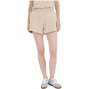 Guess, Dames, Korte broeken, Beige, Maat: M Katoen,