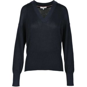 Tommy Hilfiger, Dames, Truien, Blauw, Maat: XS Zijde,