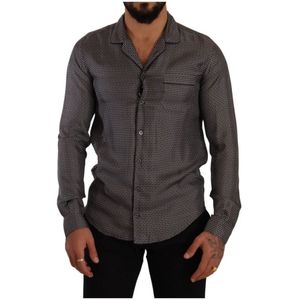 Dolce & Gabbana - Gestreepte Zijden Overhemd - Grijs - Heren