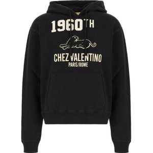 Valentino Garavani, Heren, Sweatshirts & Hoodies, Blauw, Maat: M Katoen,