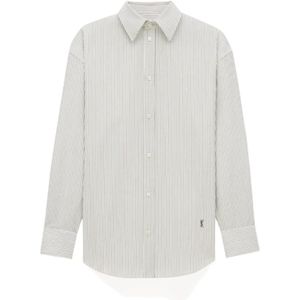 Saint Laurent, Dames, Blouses & Shirts, Veelkleurig, Maat: S Katoen,