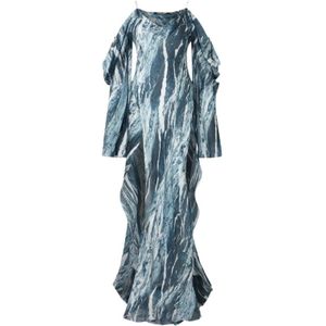 Roberto Cavalli, Dames, Jurken, Blauw, Maat: S Zijde,