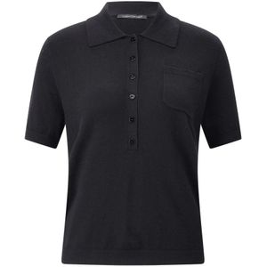 Luisa Cerano, Dames, Tops, Zwart, Maat: S Wol,