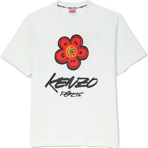 Kenzo, Heren, Tops, Wit, Maat: L Jersey,