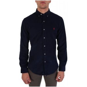 Polo Ralph Lauren - Overhemd - Blauw - Katoen - Slim Fit Corduroy