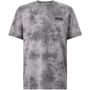 Msgm, Heren, Tops, Grijs, Maat: M Katoen,