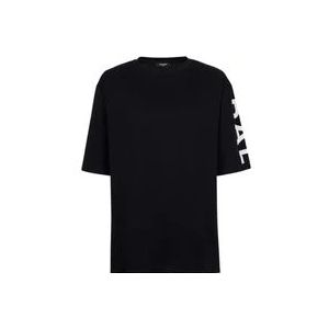 Balmain Oversized T-shirt , Black , Heren , Maat: M