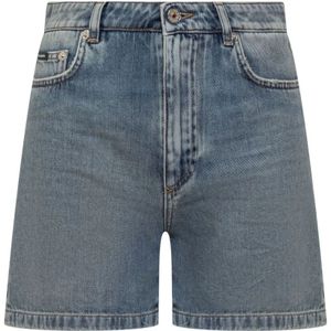 Dolce & Gabbana, Dames, Korte broeken, Blauw, Maat: S Denim,