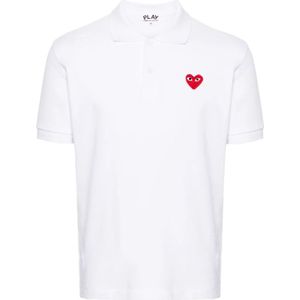 Comme des Garçons Play, Dames, Tops, Wit, Maat: S Katoen,