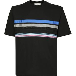 Lanvin, Heren, Tops, Zwart, Maat: S Katoen,