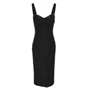 Versace Jeans Couture, Dames, Jurken, Zwart, Maat: 2XS