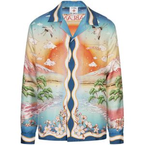 Casablanca, Heren, Overhemden, Veelkleurig, Maat: L Zijde,