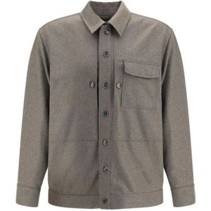 Brioni, Heren, Jassen, Grijs, Maat: M Wol,