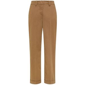 Peuterey, Dames, Broeken, Bruin, Maat: 2XS Katoen,