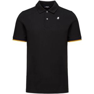 K-Way, Heren, Tops, Zwart, Maat: L Katoen,