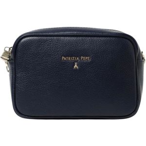 Patrizia Pepe, Dames, Tassen, Blauw, Maat: ONE Size Leer,