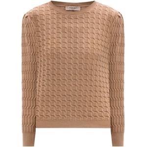 Twinset, Dames, Truien, Bruin, Maat: S Viscose,