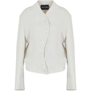 Giorgio Armani, Dames, Jassen, Grijs, Maat: 2XS Poliester,