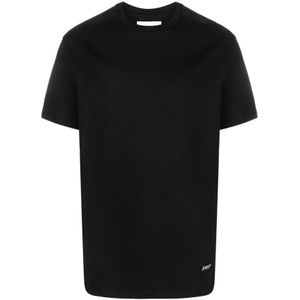 Jil Sander, Heren, Tops, Zwart, Maat: M Katoen,