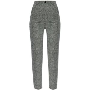 Dolce & Gabbana, Dames, Broeken, Grijs, Maat: XS Wol,