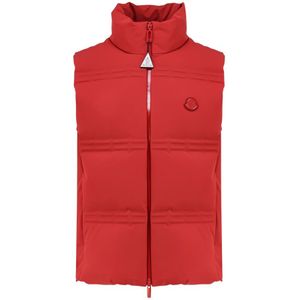 Moncler, Heren, Jassen, Rood, Maat: M Polyamide,