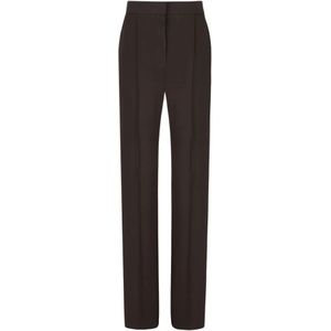 Max Mara, Dames, Broeken, Bruin, Maat: S Wol,